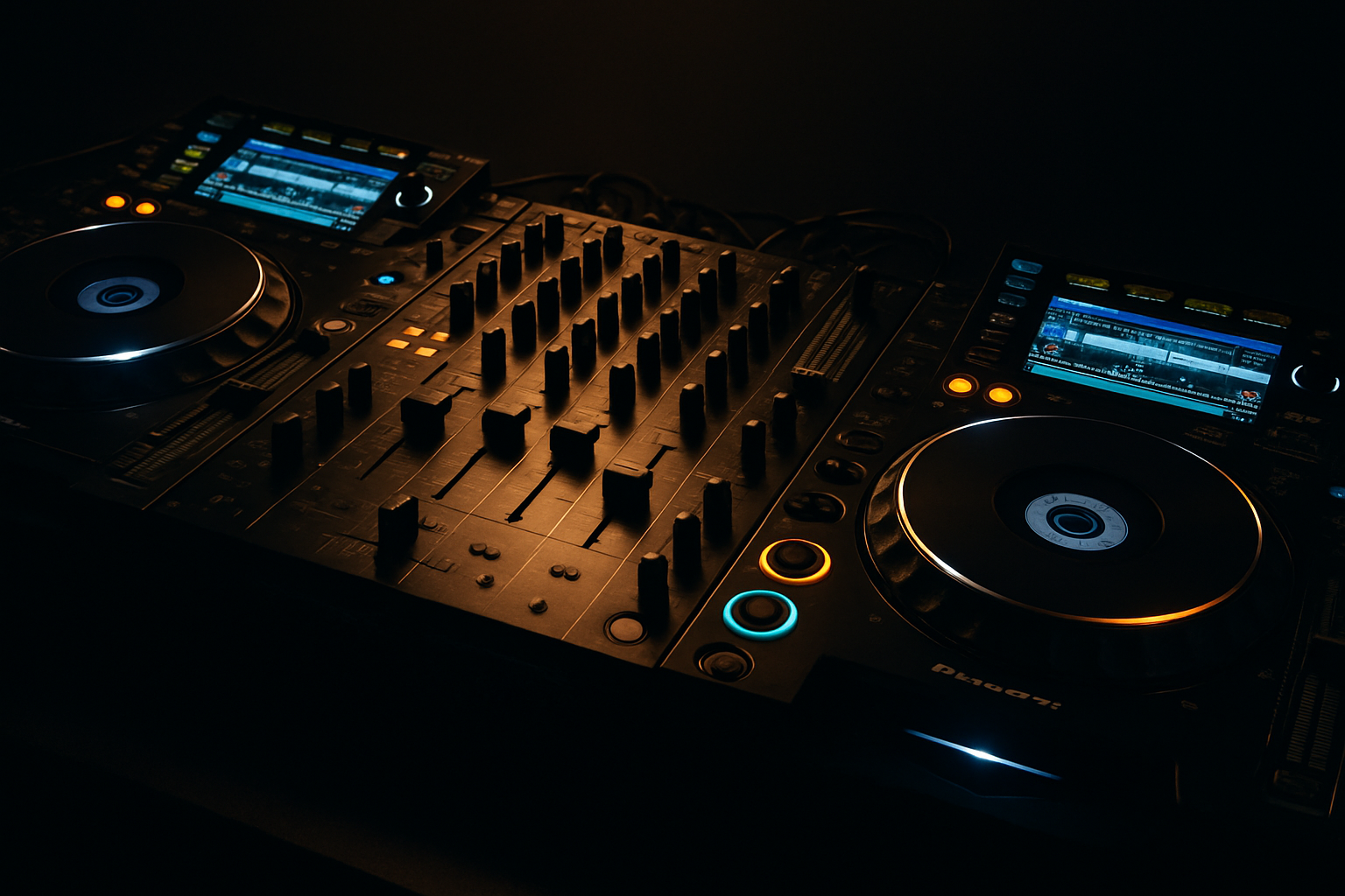 DJブースでプレイ中の風景