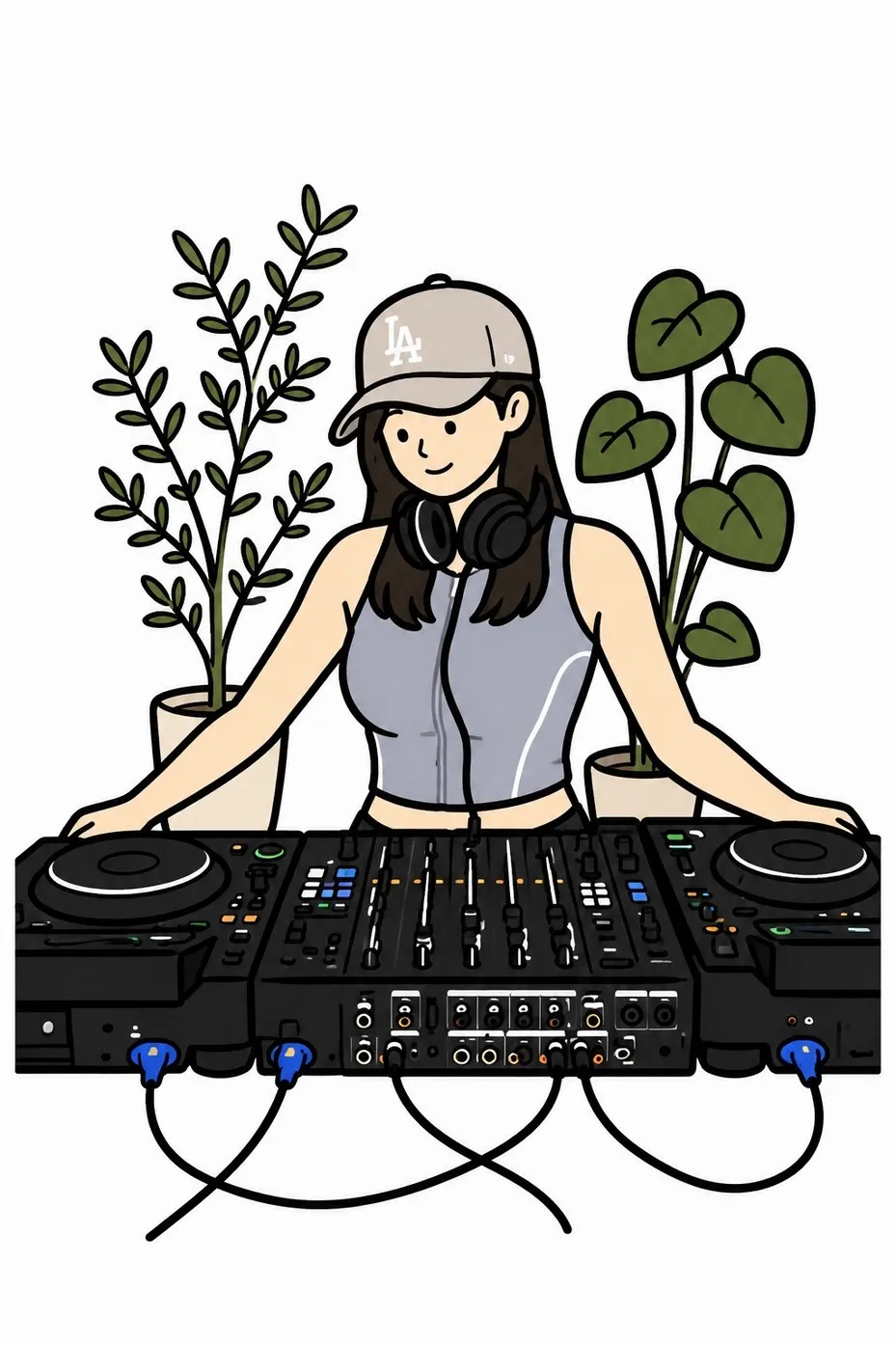 DJプレイ中